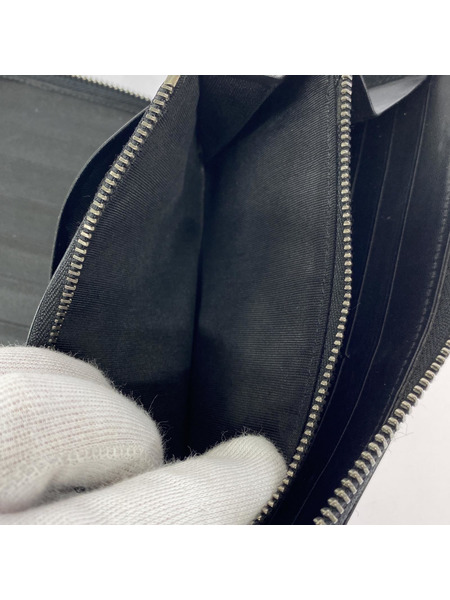 BURBERRY BLACK LABEL 長財布 チェック切替 黒