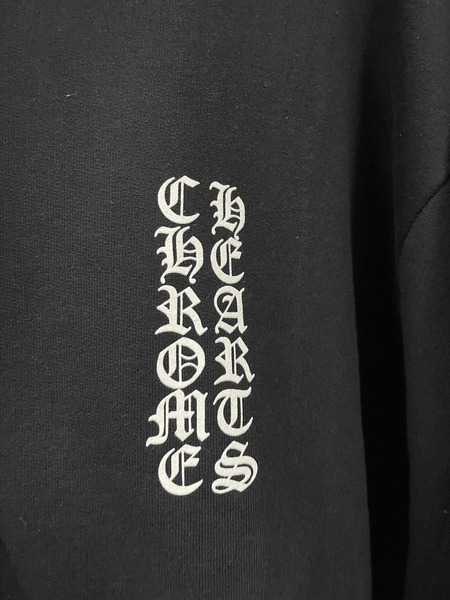CHROME HEARTS SWTSHRT HD ZIP バーティカル アームロゴジップパーカー XXL 黒