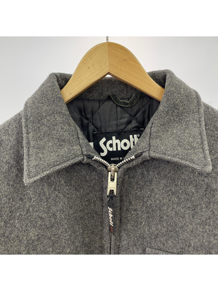 schott ウールメルトンジャケット グレー 42