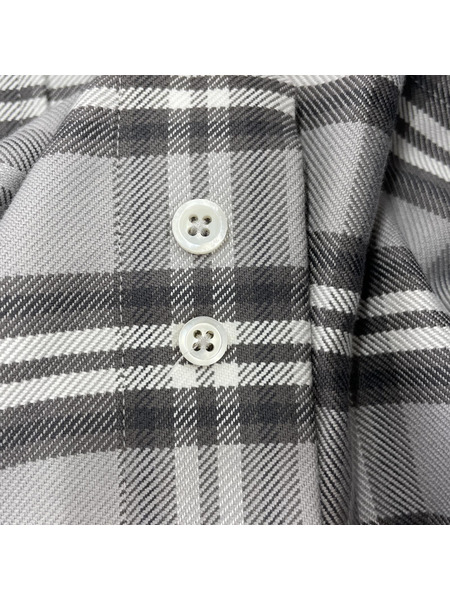 THOM BROWNE 長袖シャツ チェックシャツ 白