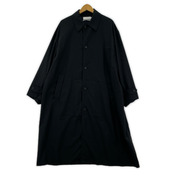 Graphpaper Cupro Shirt Coat ステンカラーコート 0 ブラック