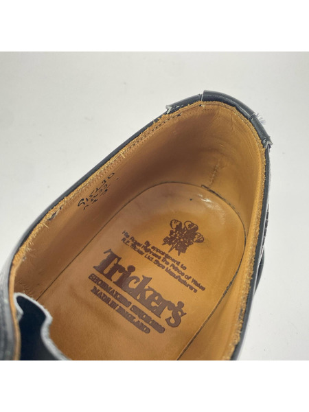 Tricker's Bourton ウィングチップ メダリオンシューズ 8 ブラック