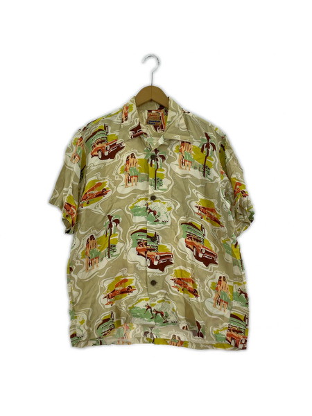 Pherrow's 半袖シャツ MAHIMAHI RIDER レーヨンアロハシャツ L