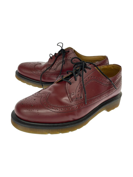 Dr.Martens シューズ BROGUE 5ホールウィングチップシューズ (UK7) バーガンディ
