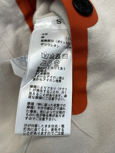 HERMES セリエ フィット ハーフジップパーカー S アイボリー