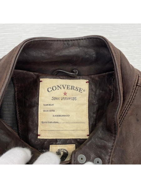 CONVERSE レザージャケット レザージャケット (M) 焦ゲ茶