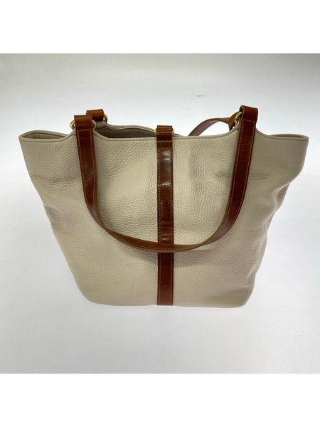 ハンドバッグ Her Schedule ミックスレザー ベージュ茶[値下]