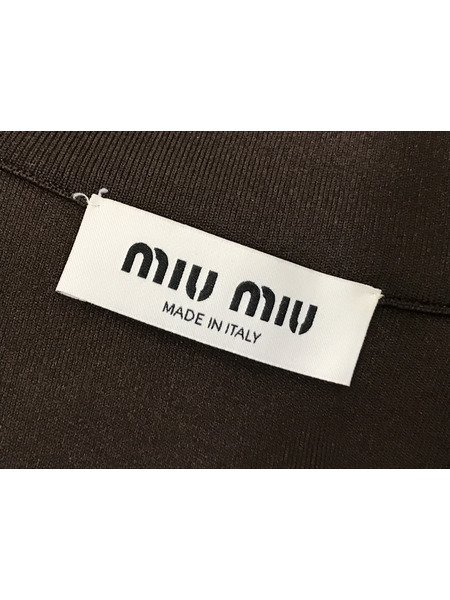 レディースラグ衣料 miumiu/ジップジャージ/茶/40