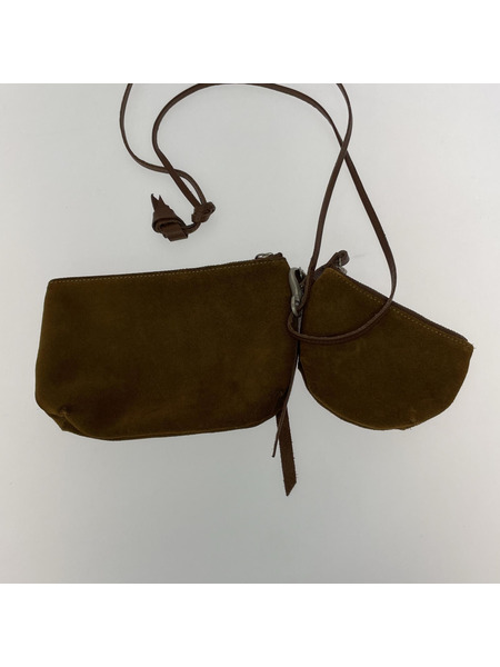 . ショルダーバッグ hobo PAIR CASE COW SUEDE WITH STRAP