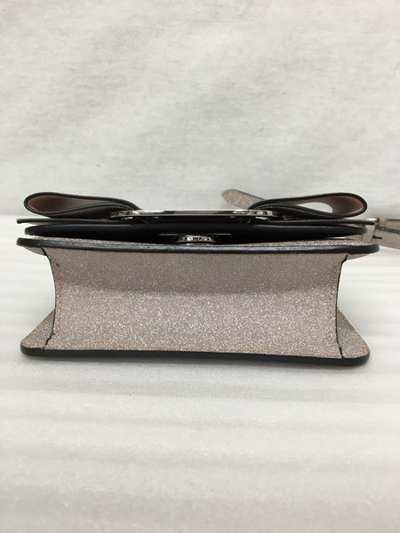  S.Ferragamo ヴァラ グリッター チェーンバッグ ピンク