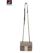  S.Ferragamo ヴァラ グリッター チェーンバッグ ピンク