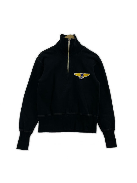 BUCO スウェット・トレーナー ハーフジップスウェット ブラック