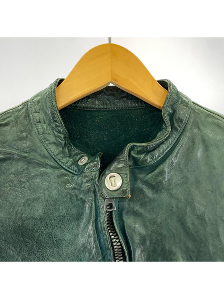 ISAMUKATAYAMA BACKLASH ライダース レザー ライダースジャケット 3 緑