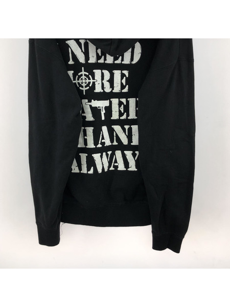 Flex wit me プリント POパーカー L ブラック｜商品番号