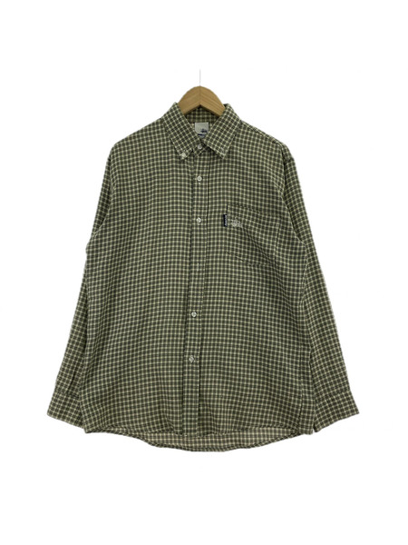 STUSSY 長袖シャツ USA製/銀タグ/チェック/M