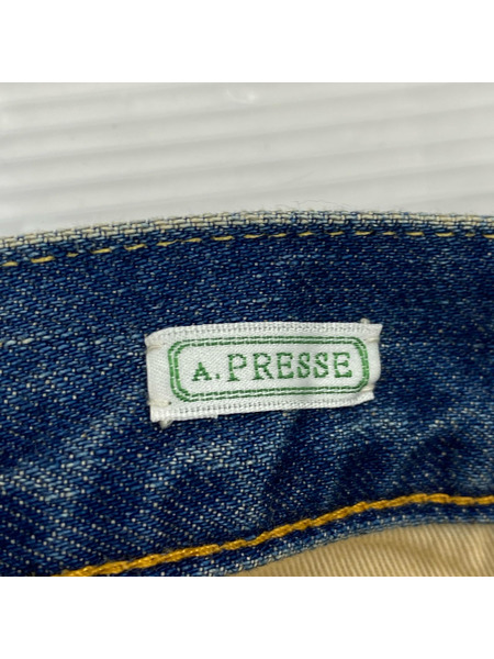 デニム・ジーンズ A.PRESSE/24SAP-04-06H/Washed Denim Wide