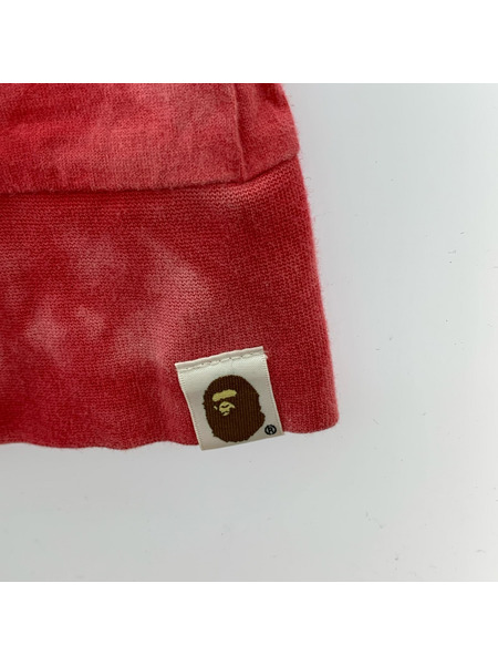 A BATHING APE 長袖Tシャツ・カットソー バックサークルロゴL/Sブリーチカットソー XL ピンク