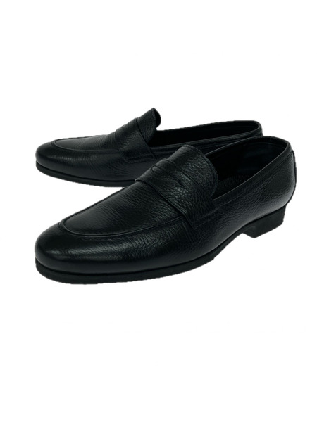 FERRANTE シューズ レザーコインローファー ブラック 6 1/2