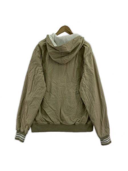 STUSSY パーカー(ジップアップ) DOUBLE FACE ZIP HOODIE BEG XL