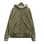 STUSSY パーカー(ジップアップ) DOUBLE FACE ZIP HOODIE BEG XL