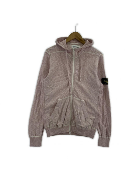 STONE ISLAND Melange knitted cotton hoodie (M) ピンク[値下]