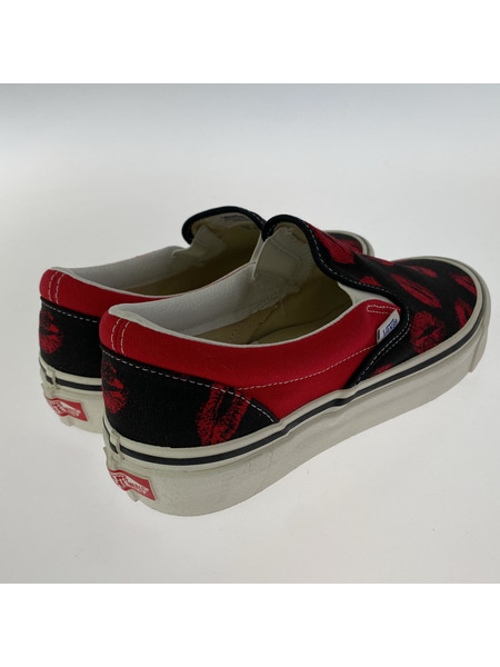 VANS シューズ スリッポン ブラックレッド 27.5cm