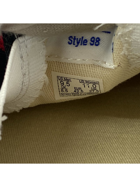 VANS シューズ スリッポン ブラックレッド 27.5cm