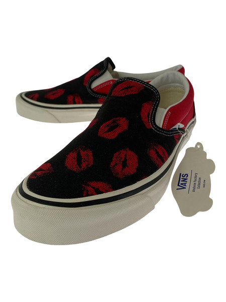 VANS シューズ スリッポン ブラックレッド 27.5cm