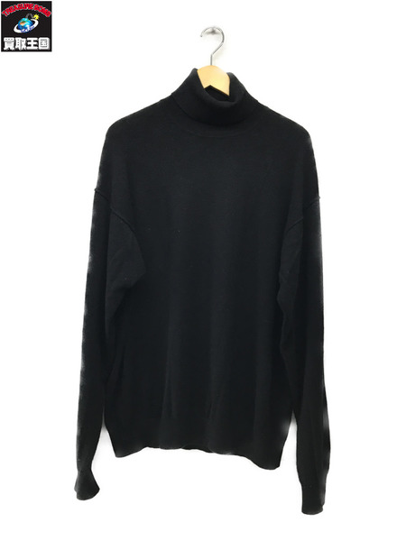 LV  インサイドアウト カシミアタートルネックニット 黒 (XL)