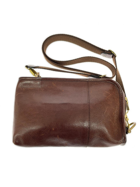 WILD SWANS ミネルバボックス レザーショルダーバッグ 茶