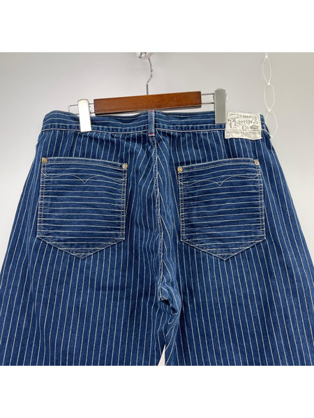 Pherrow's パンツ ウォバッシュ ワークパンツ 青