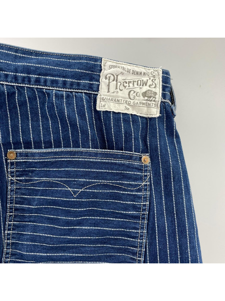 Pherrow's パンツ ウォバッシュ ワークパンツ 青