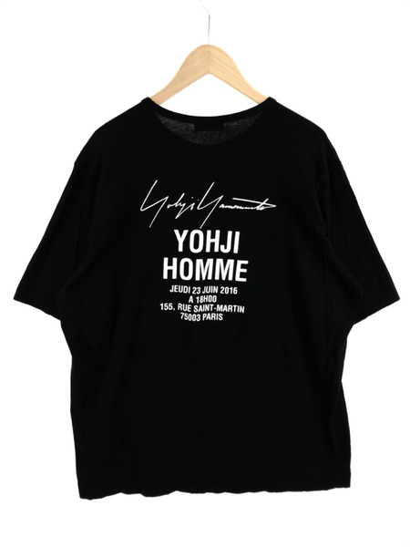Yohji Yamamoto POUR HOMME 17SS スタッフTee ブラック