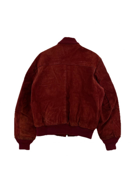 schott レザージャケット スウェードブルゾン(40)赤系