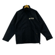 90s A BATHING APE GORE-TEX 袖デタッチャブル ナイロンジャケット S 黒