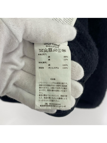 blurhms ジャケット Cotton Silk Fleece ZIP Jacket blk 3