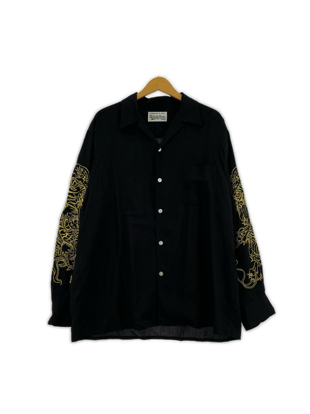 WACKO MARIA 長袖シャツ TIM LEHI 龍刺繍 黒 (L)