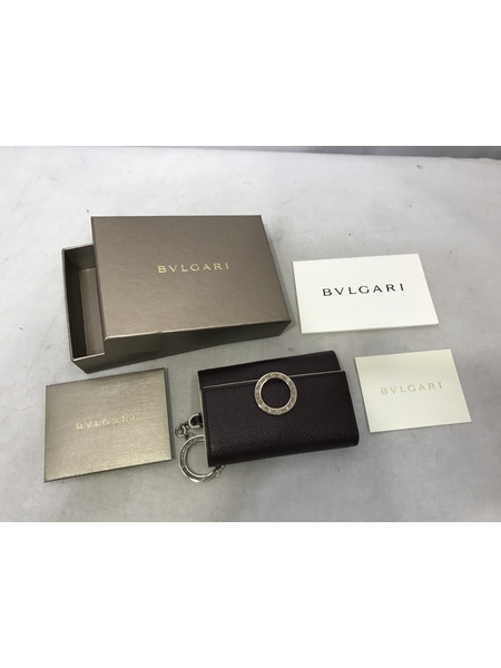 キーケース・キーリング BVLGARI 6連レザーキーケース ブラウン[値下]