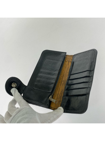 A＆G レザーロングウォレット ブラック