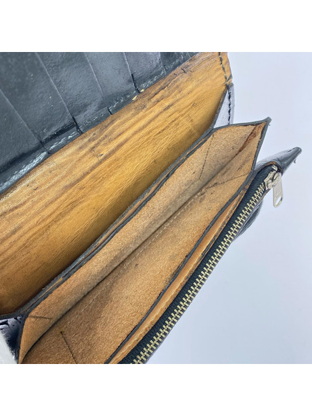 A＆G レザーロングウォレット ブラック