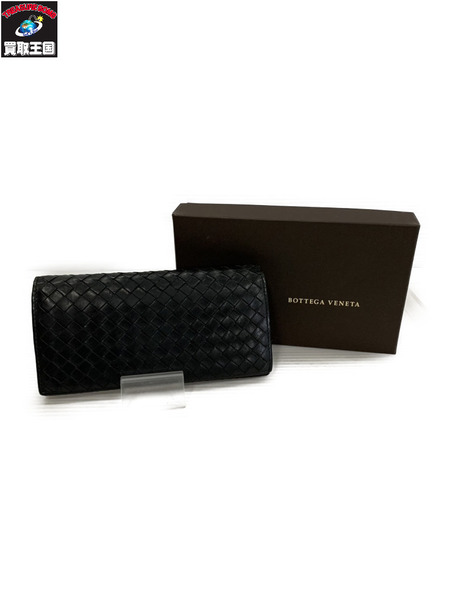 BOTTEGA VENETA イントレチャート ロングウォレット BLK[値下]