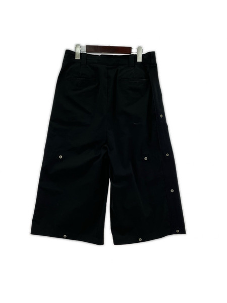 ALMOSTBLACK パンツ DOT BUTTON SHORT PANTS (W33) 黒