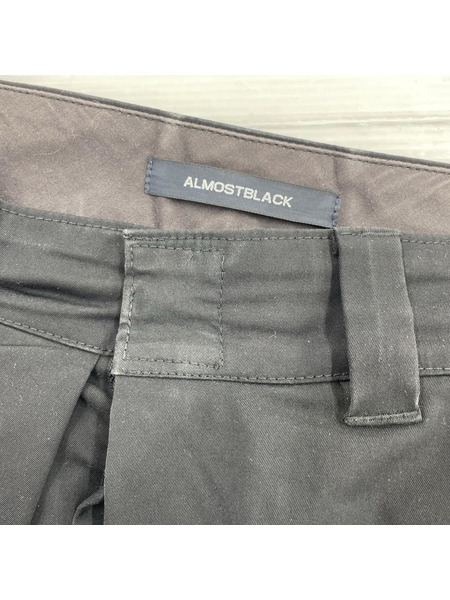 ALMOSTBLACK パンツ DOT BUTTON SHORT PANTS (W33) 黒