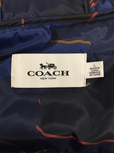 COACH　メンズラグ衣料 ダウンジャケット ネイビー Ｌ F33815