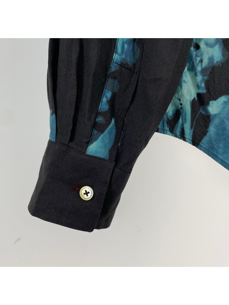 Paul Smith 長袖シャツ M/総柄/ブラック[値下]