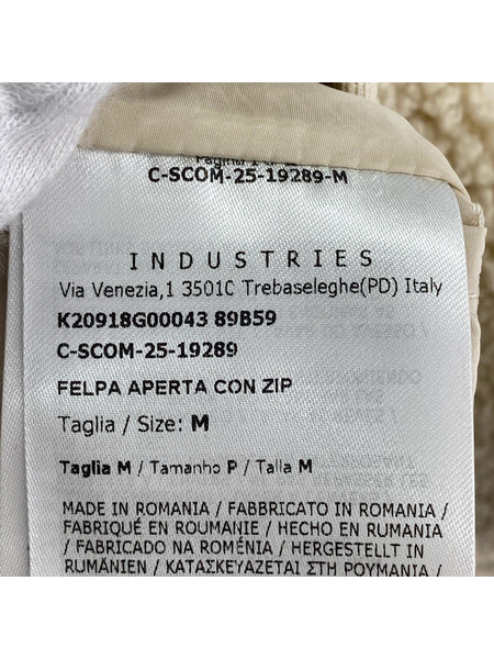 MONCLER ZIP UP CARDIGAN ボアフリースジャケット M アイボリー