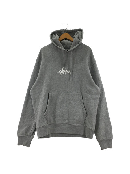STUSSY パーカー 21fw ロゴPOパーカー グレー L 118461