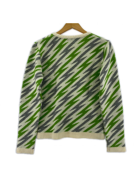 UNDERCOVER ニット・セーター DAVF期 イナズマ サンダー 白緑 (M)