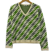 UNDERCOVER ニット・セーター DAVF期 イナズマ サンダー 白緑 (M)