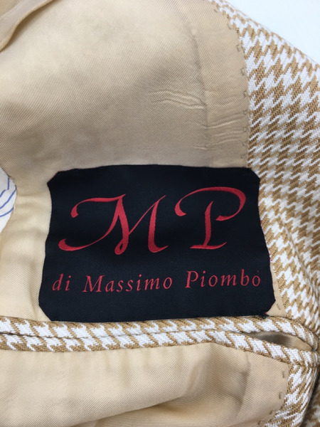MP Massimo Piombo ハウンドトゥース テーラードジャケット 46[値下]